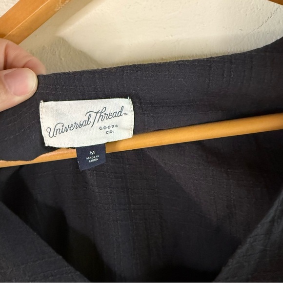 Universal Thread Navy V-Neck Dress with Ruffle Sleeves Size Medium - Picture 4 of 7